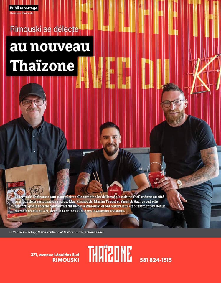Ouverture Thaïzone Rimouski — Gestion MKG